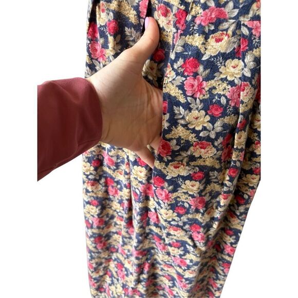 Laura Ashley 1980S FLORAL BUTTON DOWN SLEEVELESS DRESS size 10 Sleeveless - Picture 9 of 10